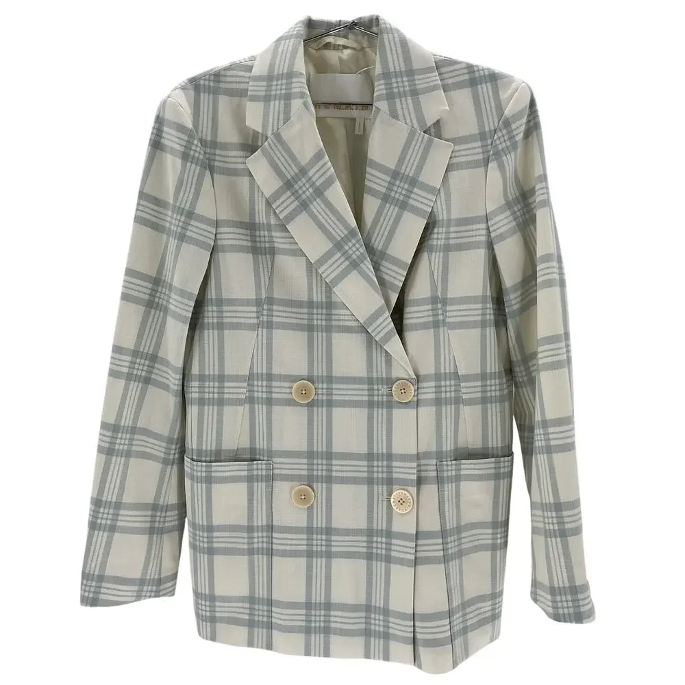 Remain Birger Christensen Checked Multicolor Rumer Blazer Size 2 - Picture 2 of 4